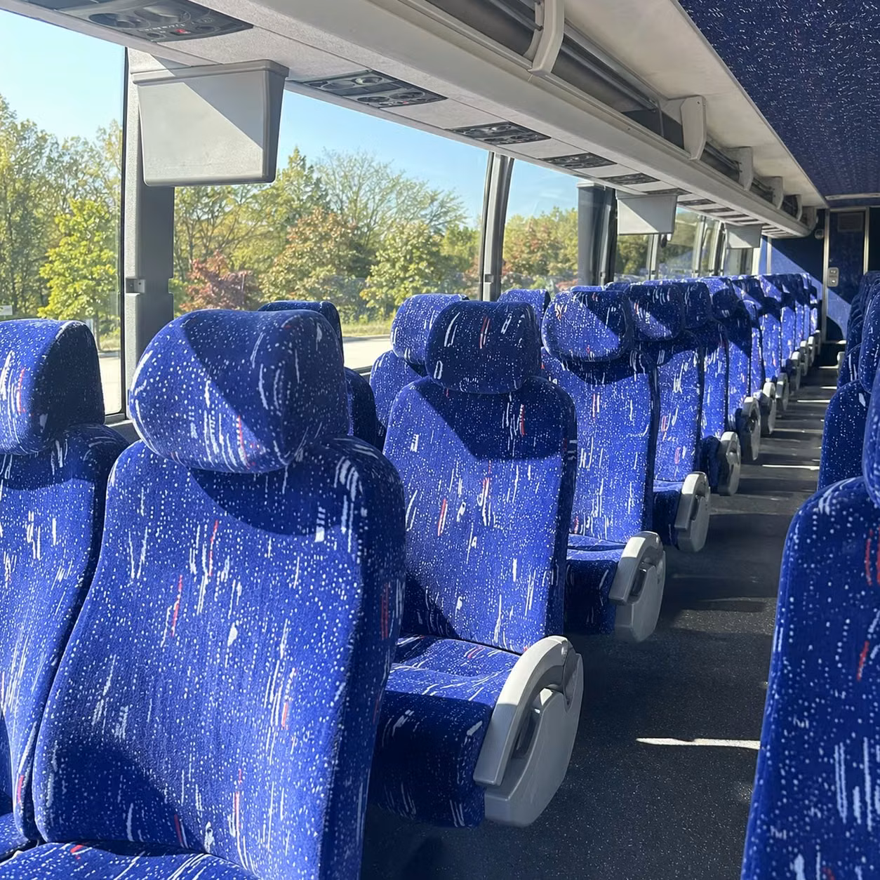 56 passenger charter bus interior