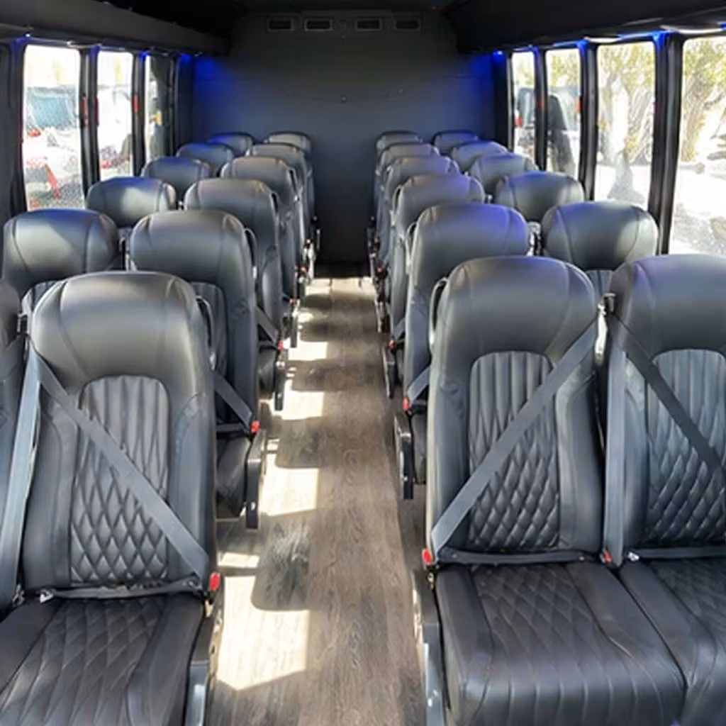 bridal party minibus rentals for getting ready and ceremony arrivals in duluth